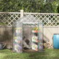56" x 56" x 77" Walk-in Greenhouse, Portable Garden Flower Seed Warm House with 8 Shelves, Outdoor Plant Growth Hot House, PVC Cover, Transparent
