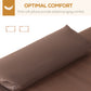 79" Outdoor Lounge Chair with Canopy, Double Chaise Lounger Hammock Bed w/ Pillow and Wheels, Brown