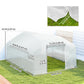 Walk-in Tunnel Greenhouse with Galvanized Steel Frame and Windows, Garden Planting Warm House, 13' x 10' x 6.5' , White