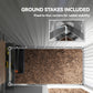 Outdoor Storage Shed, Steel Lean-to Shed with Adjustable Shelf, Lock, Gloves, 5'x3'x6', Green