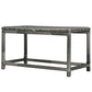 Patio Rattan End Table, Outdoor Side Table with Full Woven Table Top for Garden, Balcony, Mixed Grey