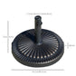 Round Umbrella Base Φ19.1", 31.5 lbs Resin Stand with Decorative Design for Poles 1.5"/1.9", Bronze