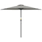 9ft Light Grey Half Round Umbrella with 5 Ribs