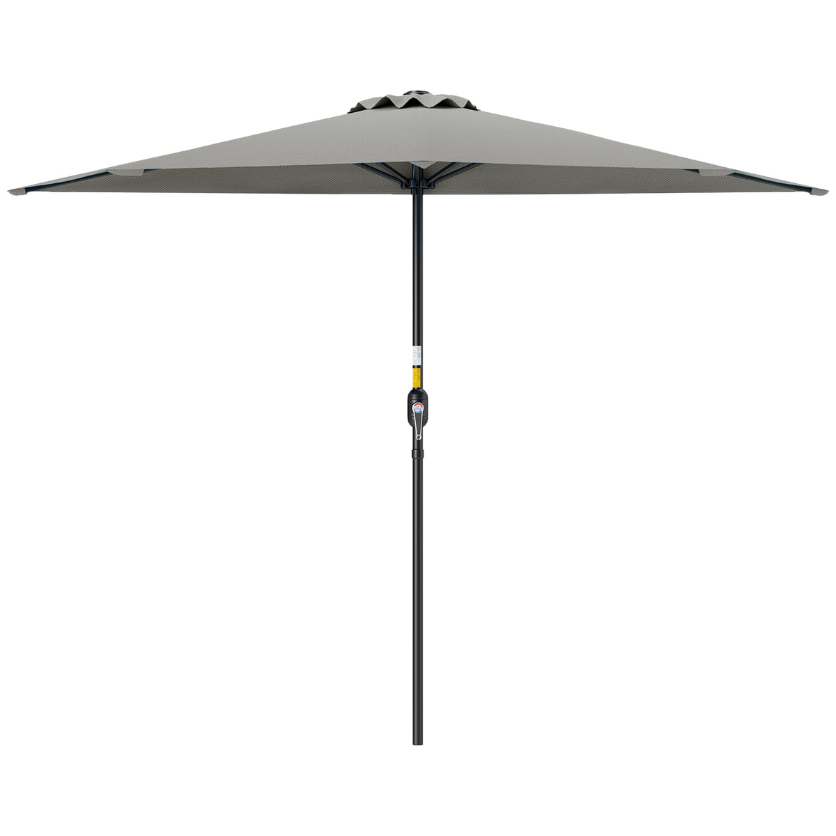 9ft Light Grey Half Round Umbrella with 5 Ribs