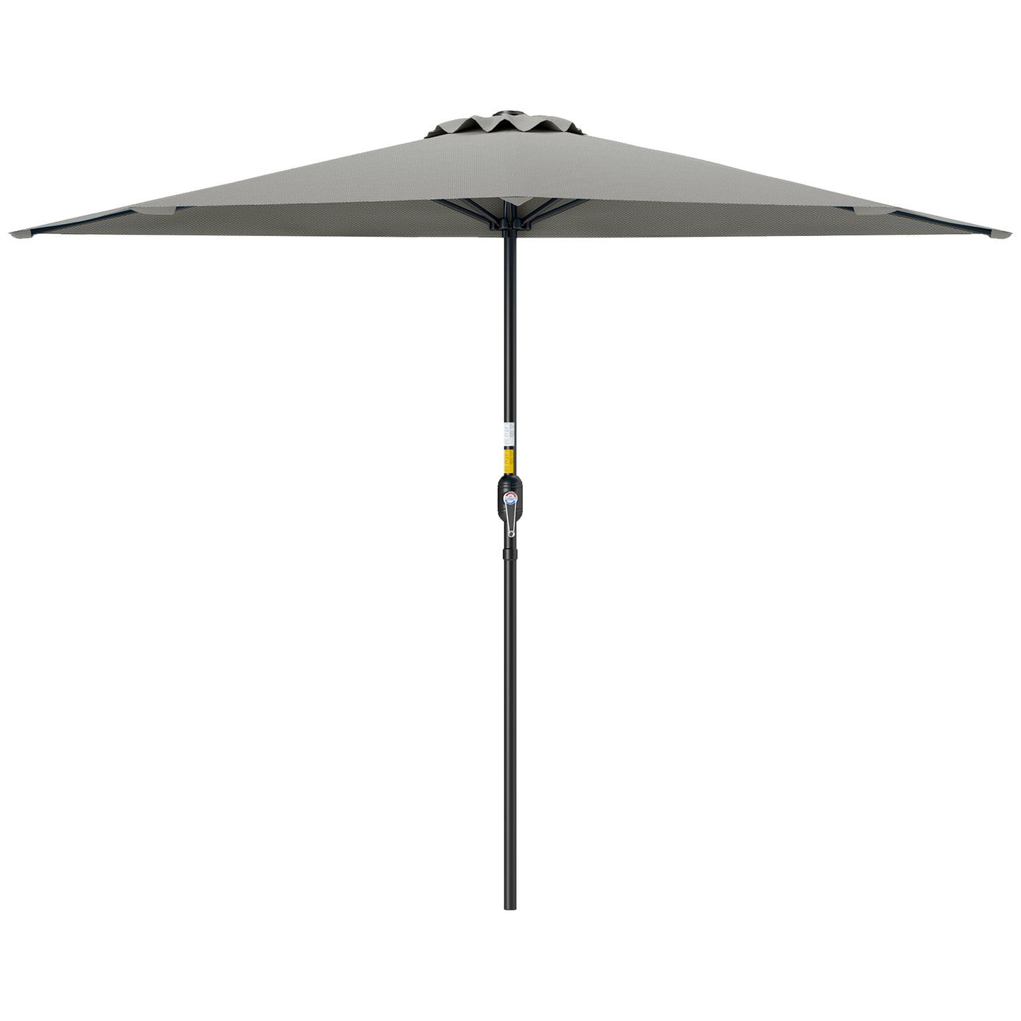 9ft Light Grey Half Round Umbrella with 5 Ribs