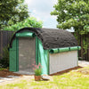 Walk-in Tunnel Greenhouse, Plant Hot House with Sunshade Net, Roll-up Mesh Sidewalls, 2 Doors