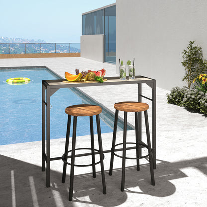 Bar Height Table with Built-In Bottle Opener