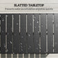 Outdoor Coffee Table, All-Weather Rectangle Metal Patio Coffee Table with Slatted Tabletop for Outside