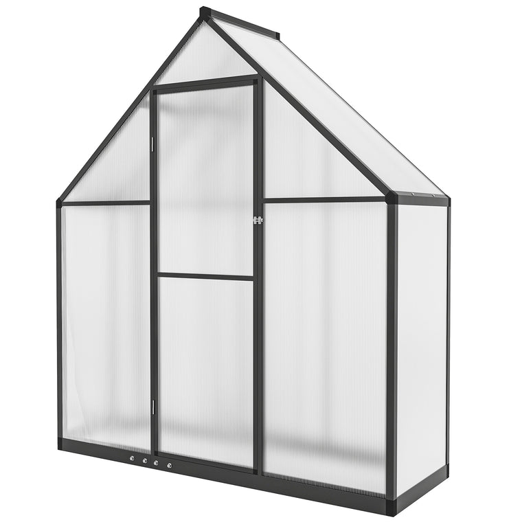 5.5' x 2' Polycarbonate Greenhouse with Swing Door and Window