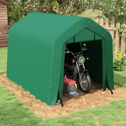8' x 6' Carport with Roll-Up Door and Sidewalls