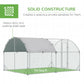 9.2' x 12.5' x 6.5' Silver Galvanized Chicken Coop with Cover