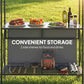 8' x 5' Grill Gazebo Canopy, Outdoor BBQ Shelter with 2 Side Shelves, Dark Grey