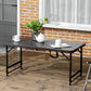 Foldable Patio Dining Table for 4, Height Adjustable Outdoor Table for Garden Lawn Backyard, Dark Grey