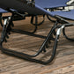 2 Piece Folding Outdoor Chaise Lounges, Pool Tanning Chairs with Reclining Back, Sunshade for Beach, Patio, Dark Grey