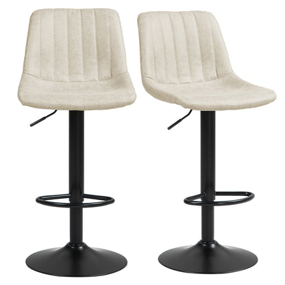 Counter Height Swivel Bar Stools Set of 2 - White