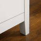 Modern TV Stand for TVs up to 55", TV Bench with Storage Cupboards and Shelves, 47.2" x 16.7" x 19.7", White