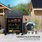 Motorcycle Shelter, Waterproof Motorcycle Cover Tent with 2 Mesh Windows, UV Protected & Dustproof Bike Storage Shed