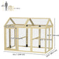 Chicken Run Expandable Outdoor Large Chicken Coop with 2 Doors and 3 Perches for 1–3 Chickens