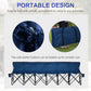 6 Seat Folding Camping Chair with Cup Holder and Carrying Case for Camping, Picnic, Sports Events, Blue