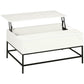 Lift Top Coffee Table with Hidden Storage Compartment Lift Tabletop Center Table for Living Room, White