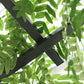 Metal Garden Arch Outdoor Walkway Arbor, 74.75" x 19.75" x 82.75", Dark Grey