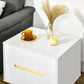 Nightstand, Bedside Table with 2 Drawers, Modern Side End Table with Solid Wood Legs for Bedroom, White