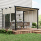 Metal Pergola, Outdoor Pergola with Retractable Canopy, for Garden, Patio, Backyard, Deck