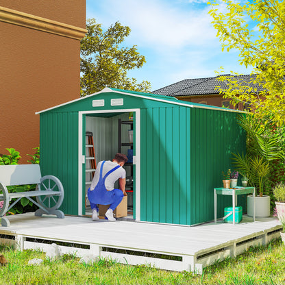 9.1' x 6.4' x 6.3' Storage Shed with Double Doors