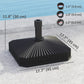 17.7" x 17.7" x 11.8" Black Heavy Duty Umbrella Base
