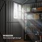 Metal Garden Storage Shed, Outdoor Tool Storage House with Lockable Door, Vents, Sloped Roof, Light Grey