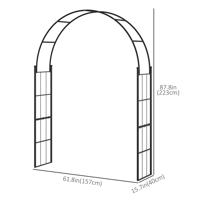 7FT Garden Arch Trellis for Climbing Roses