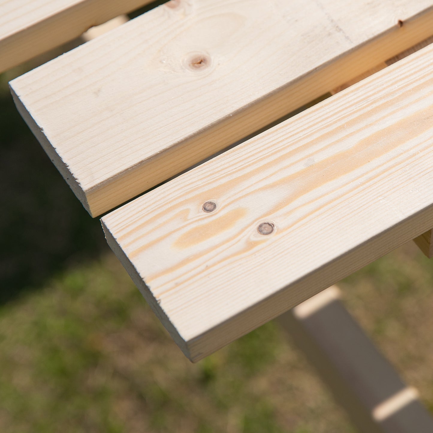 Wood Picnic Table, Camping Table and Bench Set with Umbrella Hole for Outdoor, Garden, Patio, Backyard, Natural