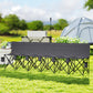 6 Seat Folding Camping Chair with Cup Holder and Carrying Case for Camping, Picnic, Sports Events, Dark Grey - Dark Grey