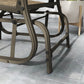 3PCs Gliding Rocking Chair & Bistro Tea Table Set, Brown