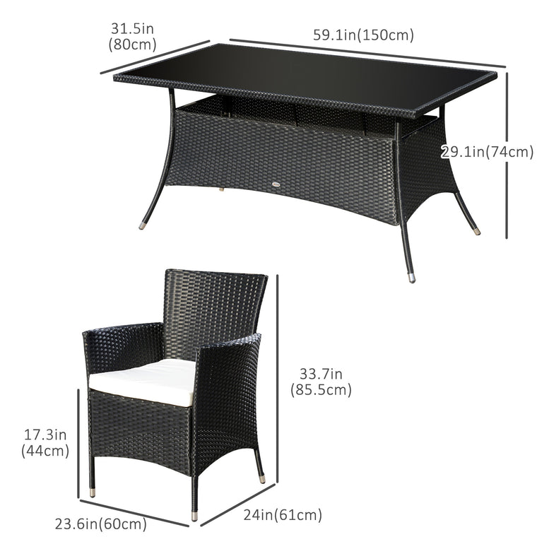 Garden Dining Set with Cushions