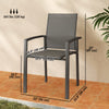 2-Piece Stackable Dining Chair Set with Breathable Fabric Seat