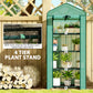 Mini Greenhouse with Screen Roof, Portable Small Greenhouse with Roll-Up Zipper Door