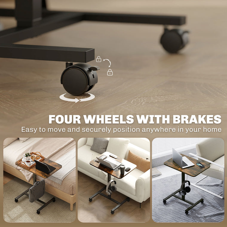 Height Adjustable Standing Desk with Wheels