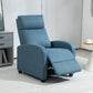 Fabric Recliner Chair Manual Home Theater Seating Single Reclining Sofa Chair with Padded Seat for Living Room, Blue