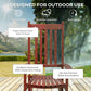 Wooden Porch Rocking Chair Outdoor Patio Rocker Garden Single Leisure Reclining Seat Armchair Wine Red