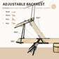 2 Piece Folding Outdoor Chaise Lounges, Pool Tanning Chairs with Reclining Back, Sunshade for Beach, Patio, Dark Grey