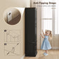 72" LED Kitchen Pantry Cabinet, Buffet Storage Cabinet with 10 Door Shelves, 2 Drawers and Adjustable Shelves, Black