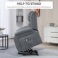 Lift Chair for Seniors, PU Leather Upholstered Electric Recliner Chair with Remote, Side Pockets, Quick Assembly, Grey