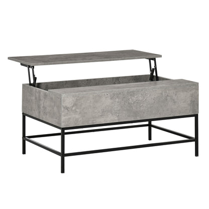 Lift Top Coffee Table with Hidden Storage - Grey