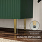 Modern Kitchen Storage Cabinet, Sideboard Buffet Cabinet with Adjustable Shelves and Metal Legs for Kitchen, Green