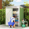 5' x 3' x 6' Steel Lean-To Tool Shed with Shelves and Lock