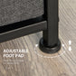 Linen Drawer Cabinet Organizer Storage Dresser Tower with 4 Removable Drawer Metal Frame Adjustable Feet for Living Room, Kitchen, Bathroom, Black