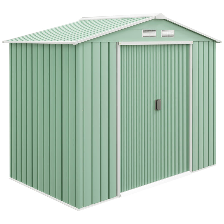 7' x 4' x 6' Storage Shed with Double Doors and Foundation Kit