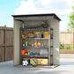 5.2' x 3.5' Outdoor Storage Shed, Easy to Assemble Metal Garden Shed, for Backyard, Lawn, Patio, Dark Grey