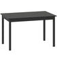 47" x 30" Dining Table, Farmhouse Dining Room Table with Pine Wood Frame, Space Saving Kitchen Table, Black